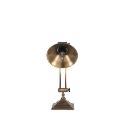 Kensington Antique Brass Metal Arched Arm Table Lamp
