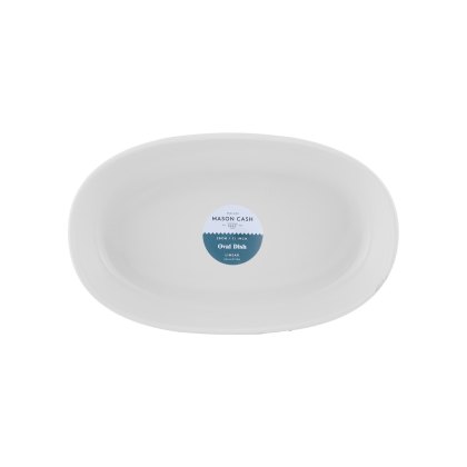 Mason & Cash Linear 24cm Oval White Dish