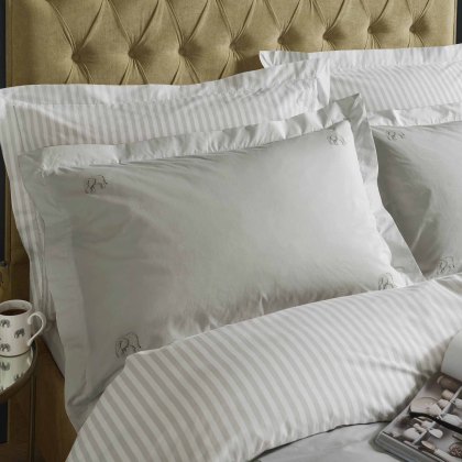 Sophie Allport Elephant Dove Grey Double Duvet Cover Set