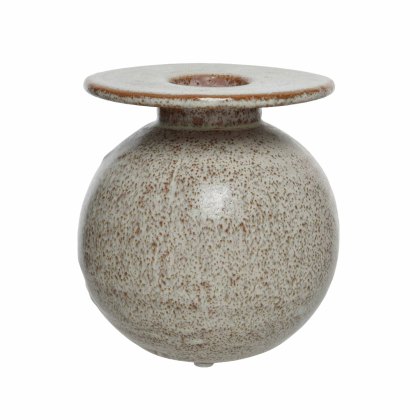 Stoneware round vase