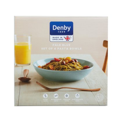 Denby Intro Pale Blue 4 Piece Pasta Bowl Set