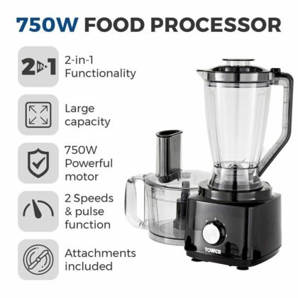 Tower Food Processor and Blender