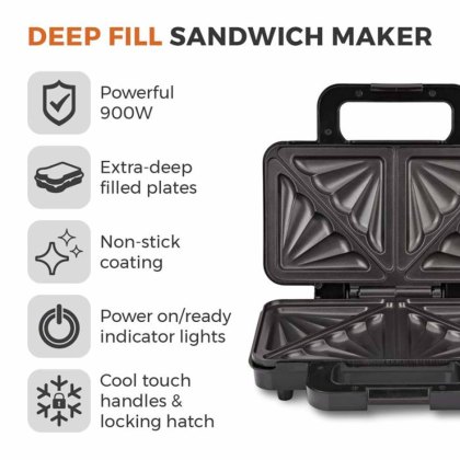 Tower 900w Deep Filled Sandwich Maker