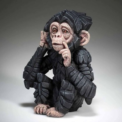 Edge Baby Chimpanzee 'Hear No Evil' Sculpture