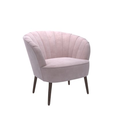 Lara Accent Chair in Blush Pink