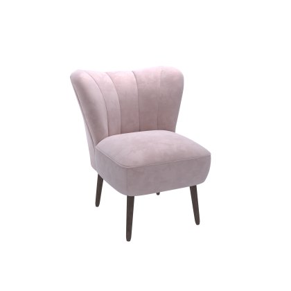 Sabel Accent Chair in Blush Pink