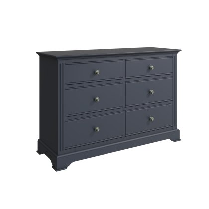 Turin 6 Drawer Chest in Midnight Grey