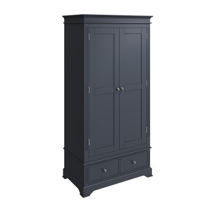 Turin 2 Door Wardrobe in Midnight Grey