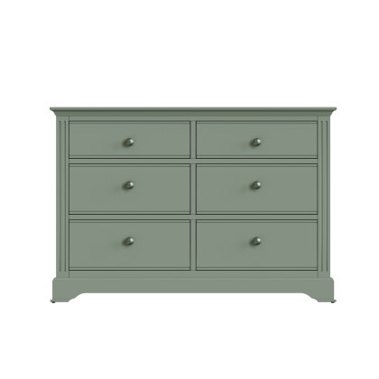 Turin Green 6 Drawer Chest
