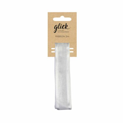 Glick Satin Edge Ribbon White