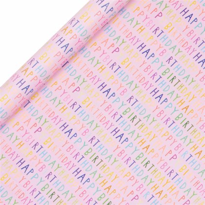 Glick Rollwrap 4M Pink Happy Bday