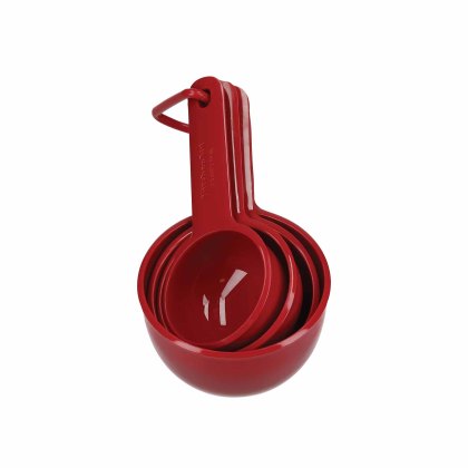 KitchenAid set of four measuring cups in Red