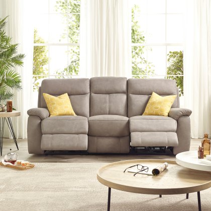 Harrison 3 Seater Power Recliner Sofa - Elephant Grey
