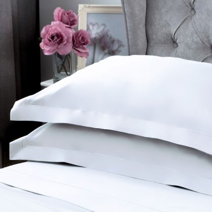 Belledorm White 400 Thread Count Egyptian Cotton Plain Dyed Oxford Pillowcase