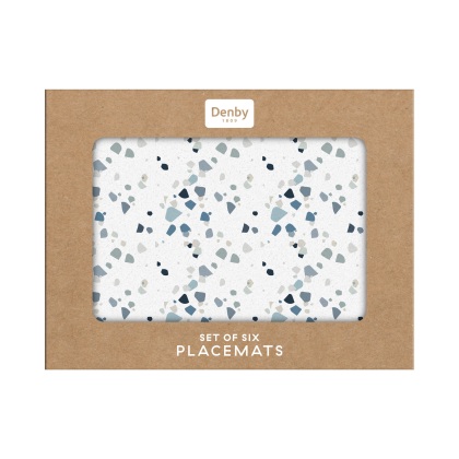 Denby Elements Terrazzo Blue Set of 6 Placemats