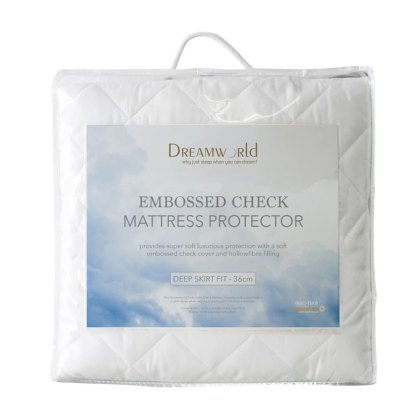 Dreamworld Embossed Check Mattress Protector Dreamworld Embossed Check Mattress Protector