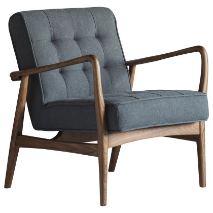 Alpha Accent Chair in Dark Grey Linen