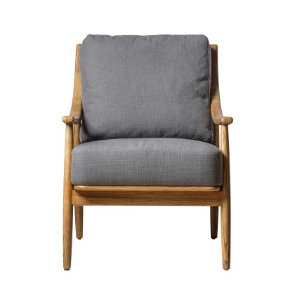 Romeo Accent Chair in Dark Grey Linen