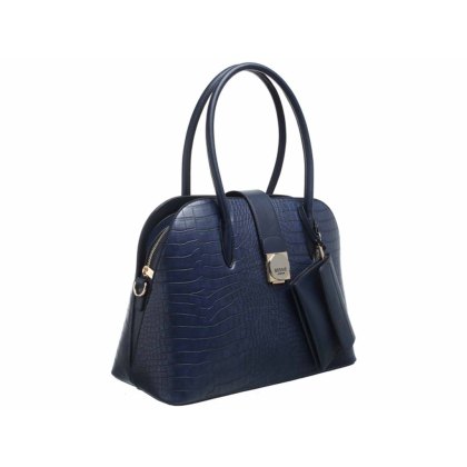 Bessie Croc Print Navy Card Holder Tote Bag