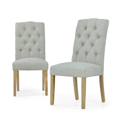 Cheltenham Button Back Chair in Natural Fabric