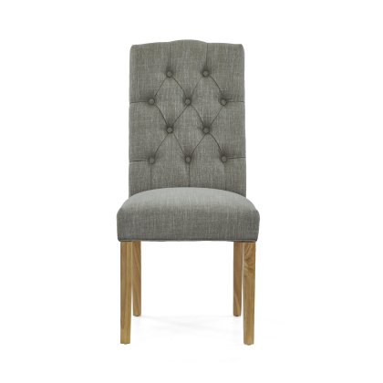Cheltenham Button Back Chair in Grey Fabric