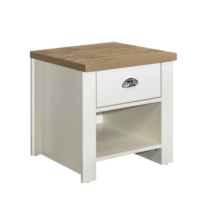 Harrow 1 Drawer Lamp Table Cream