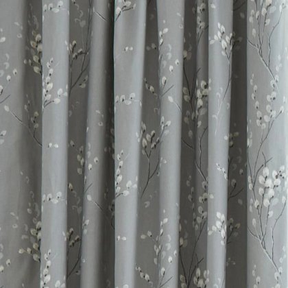 Laura Ashley Pussy Willow Steel Grey Curtains