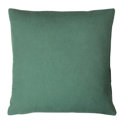 Angeles Floral Velvet Cushion Juniper Green