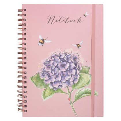 Wrendale Hydrangea A4 Spiral Bound Notebook