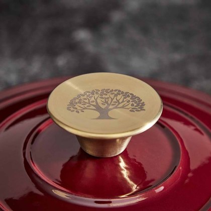 Barbary & Oak Foundry Round Red Casserole