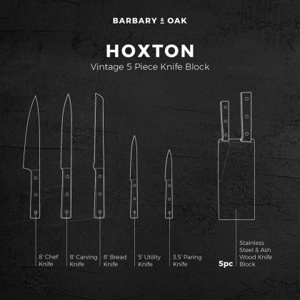 Barbary & Oak Hoxton Vintage 5 Piece Knife Set