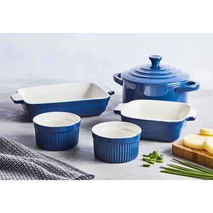 Barbary & Oak Foundry Ceramic Blue Oven to Tableware Set