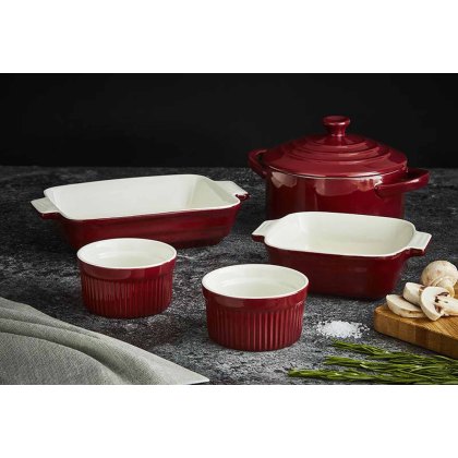 Barbary & Oak Foundry Ceramic Red Oven to Tableware Set