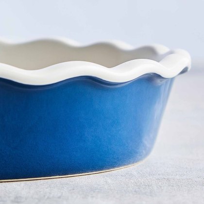 Barbary & Oak Foundry Ceramic Blue 27cm Pie Dish