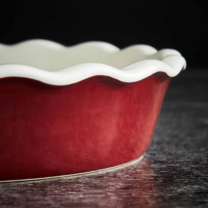 Barbary & Oak Foundry Ceramic Red 27cm Pie Dish