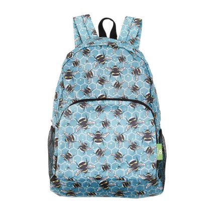 Eco Chic Blue Bee Classic Backpack Eco Chic Blue Bee Classic Backpack