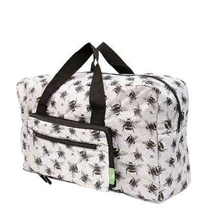 Eco Chic Grey Bee Foldable Holdall
