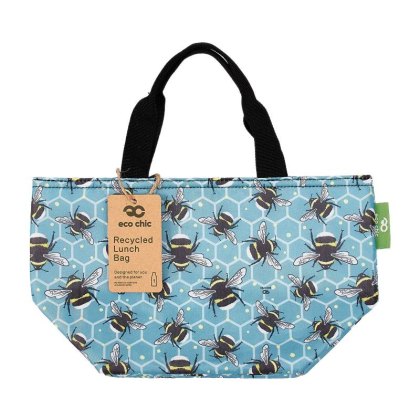 Eco Chic Blue Bee Lunch Bag Eco Chic Blue Bee Lunch Bag