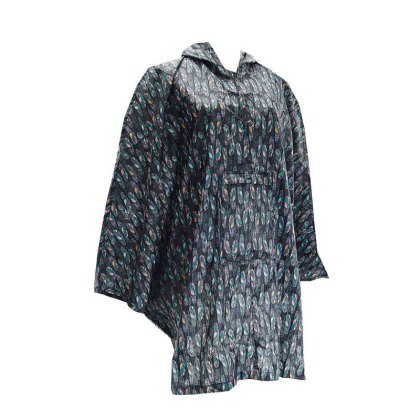 Eco Chic Black Feather Adult Poncho