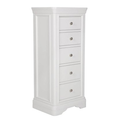 Mabel Bone 5 Drawer Tall Chest