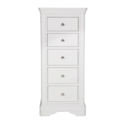 Mabel Bone 5 Drawer Tall Chest