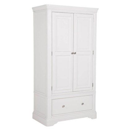 Mabel Bone 2 Door 1 Drawer Wardrobe