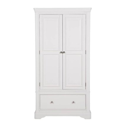 Mabel Bone 2 Door 1 Drawer Wardrobe