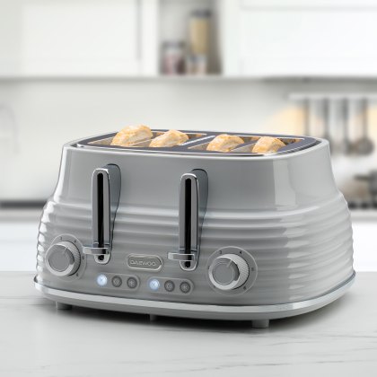 Daewoo Sienna 4 Slice Toaster Grey