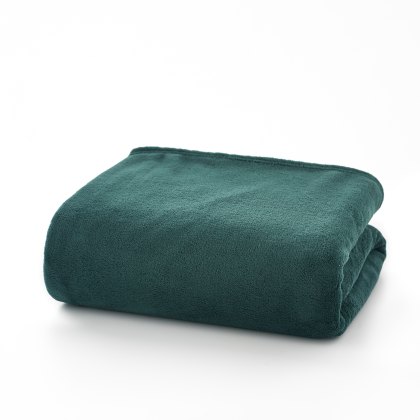 Snuggletouch Dark Green Throw 140x180