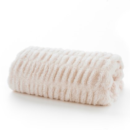 New Hampshire Blush Faux Fur Throw