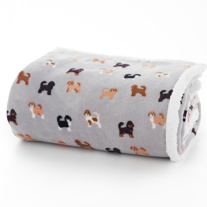 Doodle Dog Printed Fleece