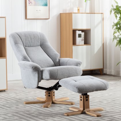 Hawaii Swivel chair and stool in Lille Cloud