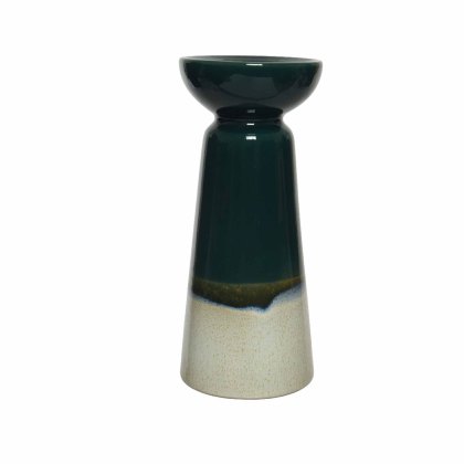 Kaemingk Moss Stoneware Candlestick