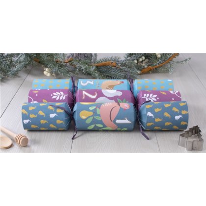 Harvey & Mason Box of 12 '12 Days of Christmas' Rainbow Crackers